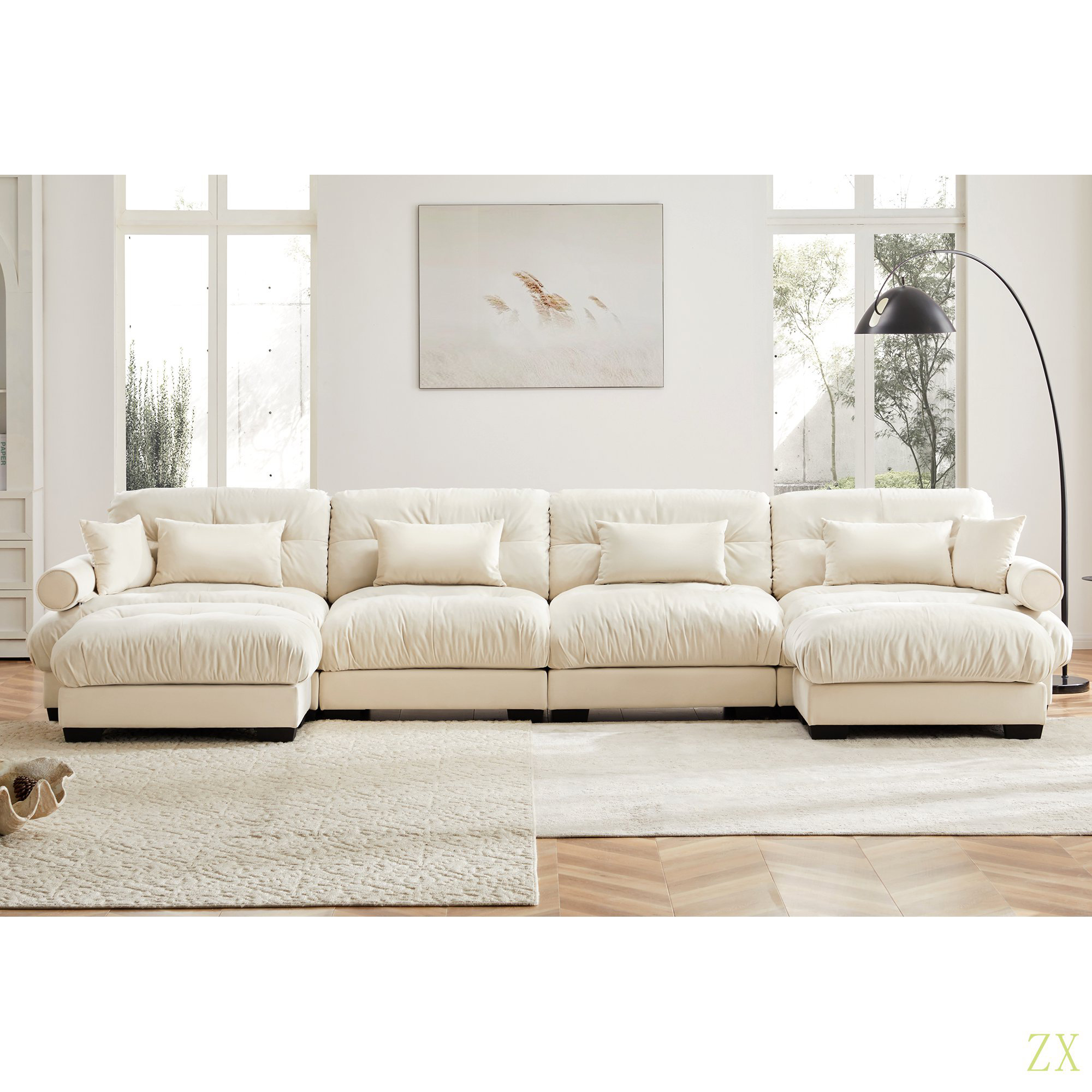 Latitude Run® U Shaped Sectional Sofa Cloud Couch With Movable